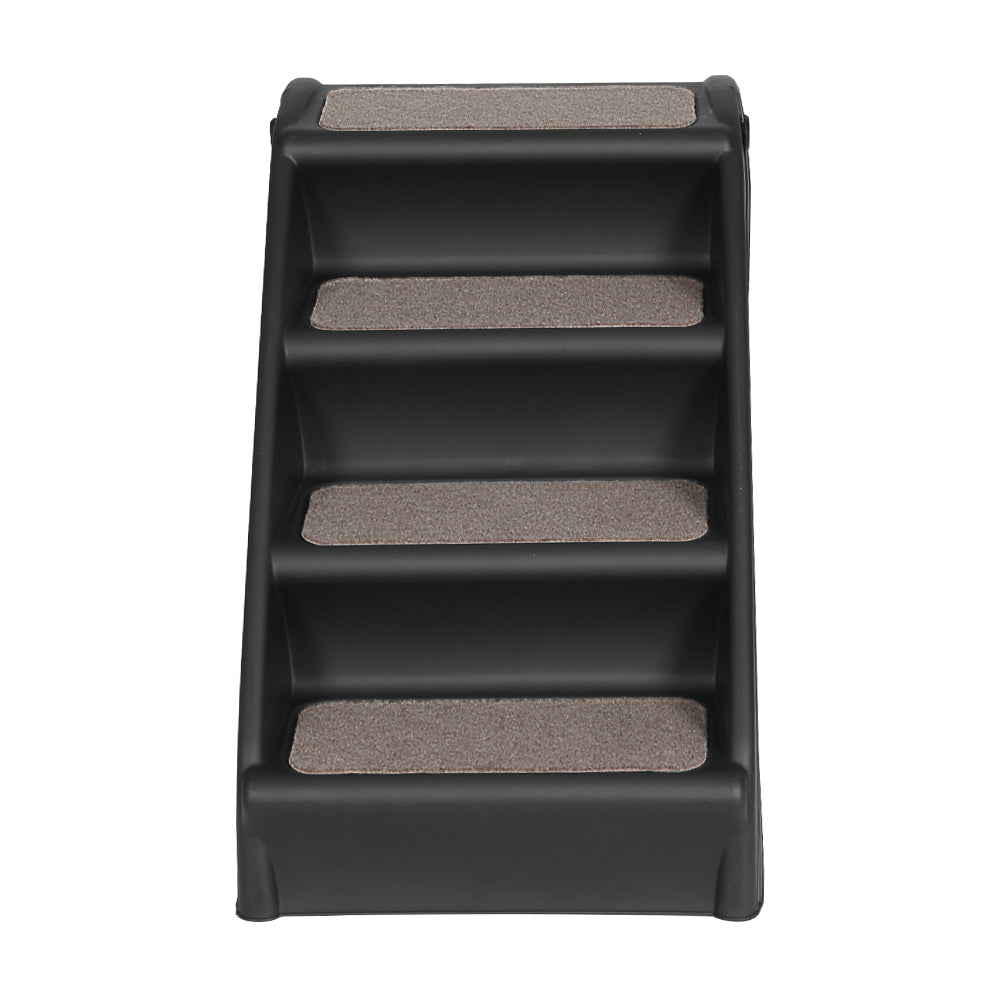 i.Pet Dog Foldable and Portable Steps for Bed, Sofa or Car Pet Stairs Ladder - Black