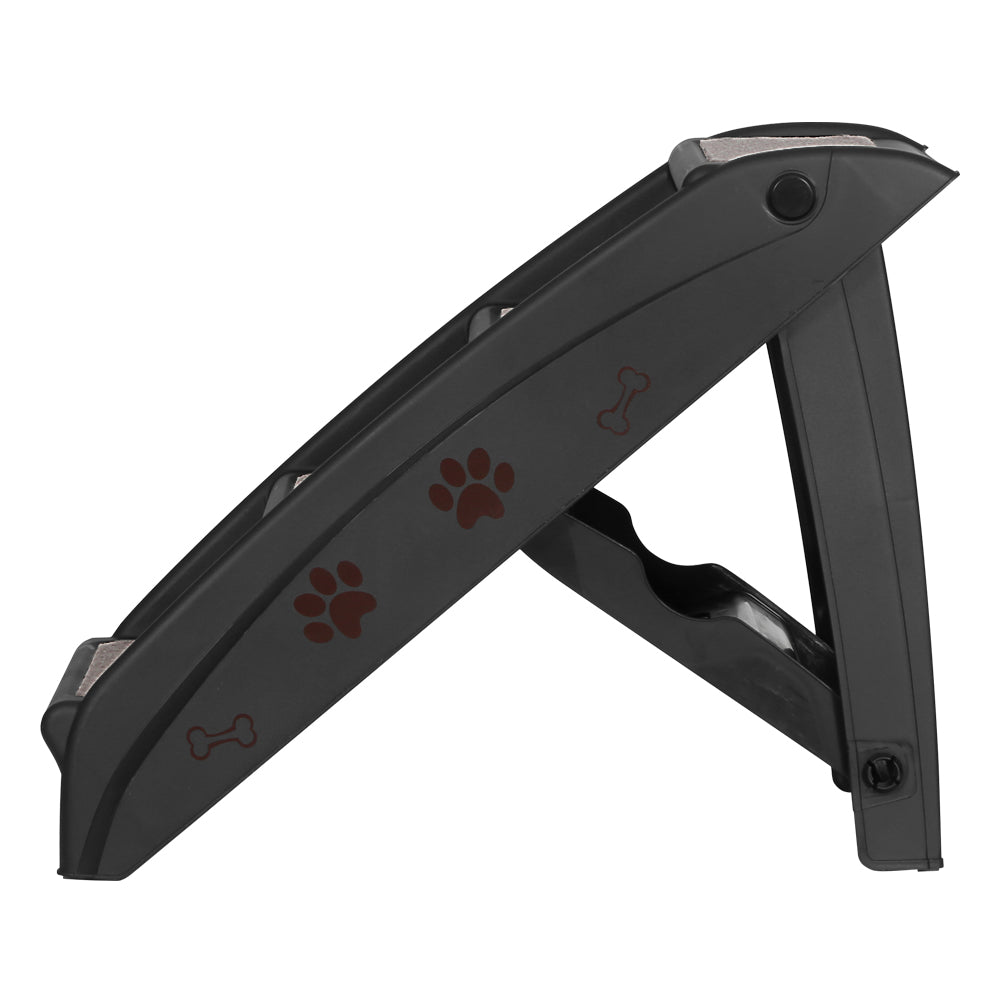 i.Pet Dog Foldable and Portable Steps for Bed, Sofa or Car Pet Stairs Ladder - Black