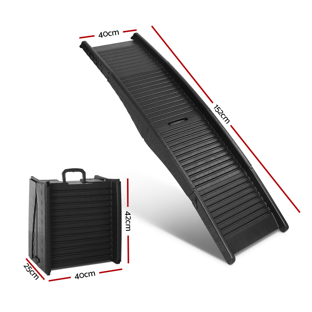 i.Pet Foldable Dog Ramp & Pet Stairs for Car or SUV - Portable Ladder for Travel"