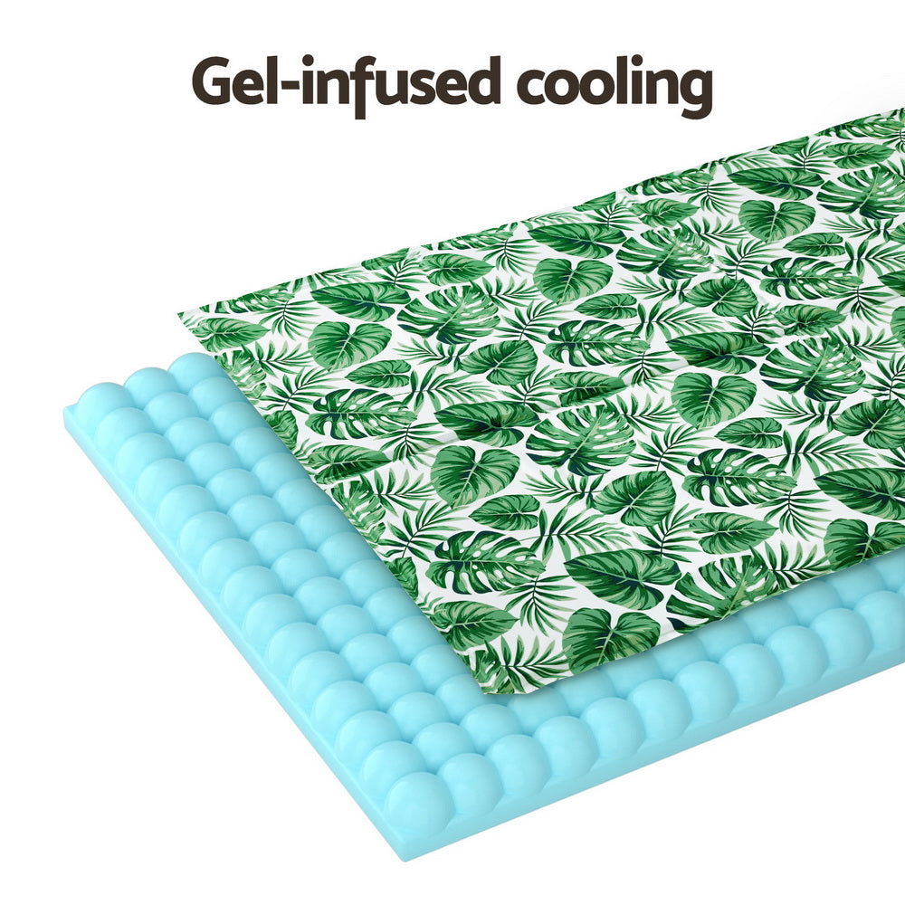 i.Pet Self-Cooling Gel Pet MAT - Summer Pad for Dogs & Cats - Green Large