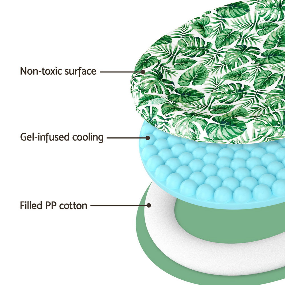 i.Pet Self-Cooling Gel Pet MAT - Large Round Summer Cushion for Dogs & Cats
