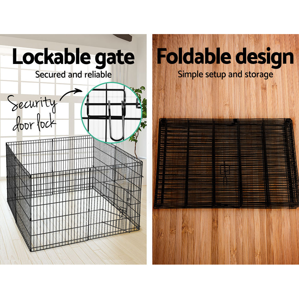 i.Pet 30" 8 Panel Dog Playpen, Pet Fence or Exercise Cage