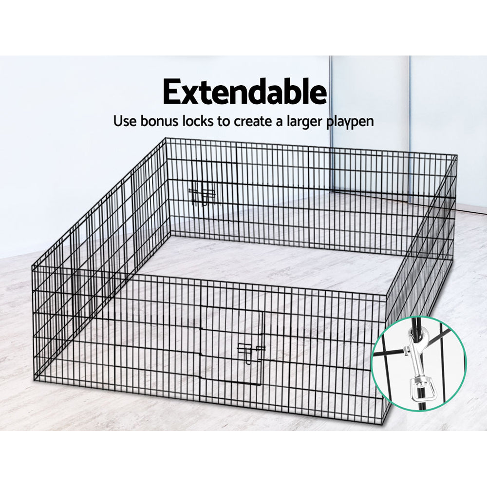 i.Pet 30" 8 Panel Dog Playpen, Pet Fence or Exercise Cage