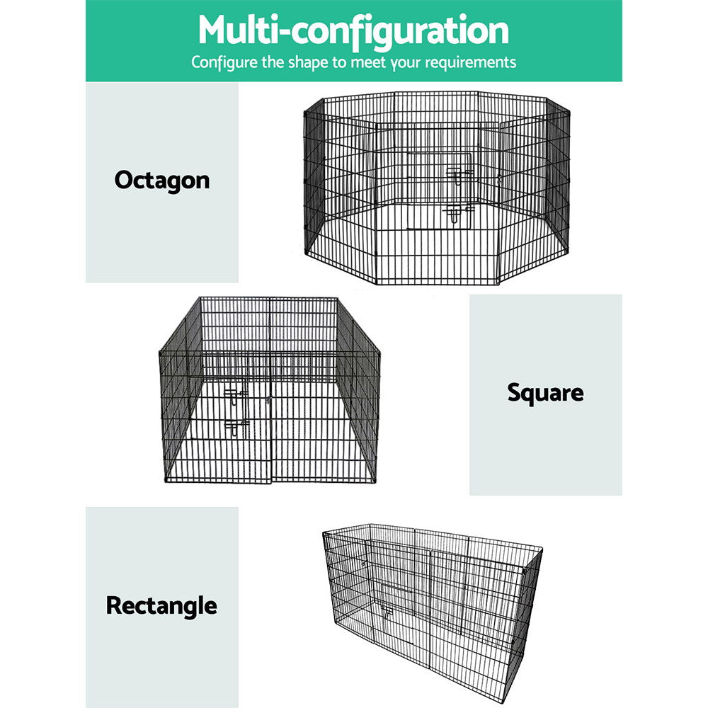 i.Pet 36" 8 Panel Dog Playpen, Pet Fence or Exercise Cage