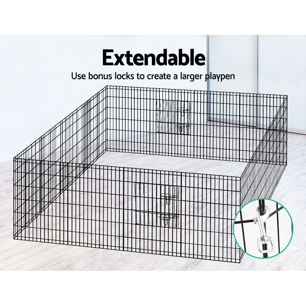 i.Pet 36" 8 Panel Dog Playpen, Pet Fence or Exercise Cage