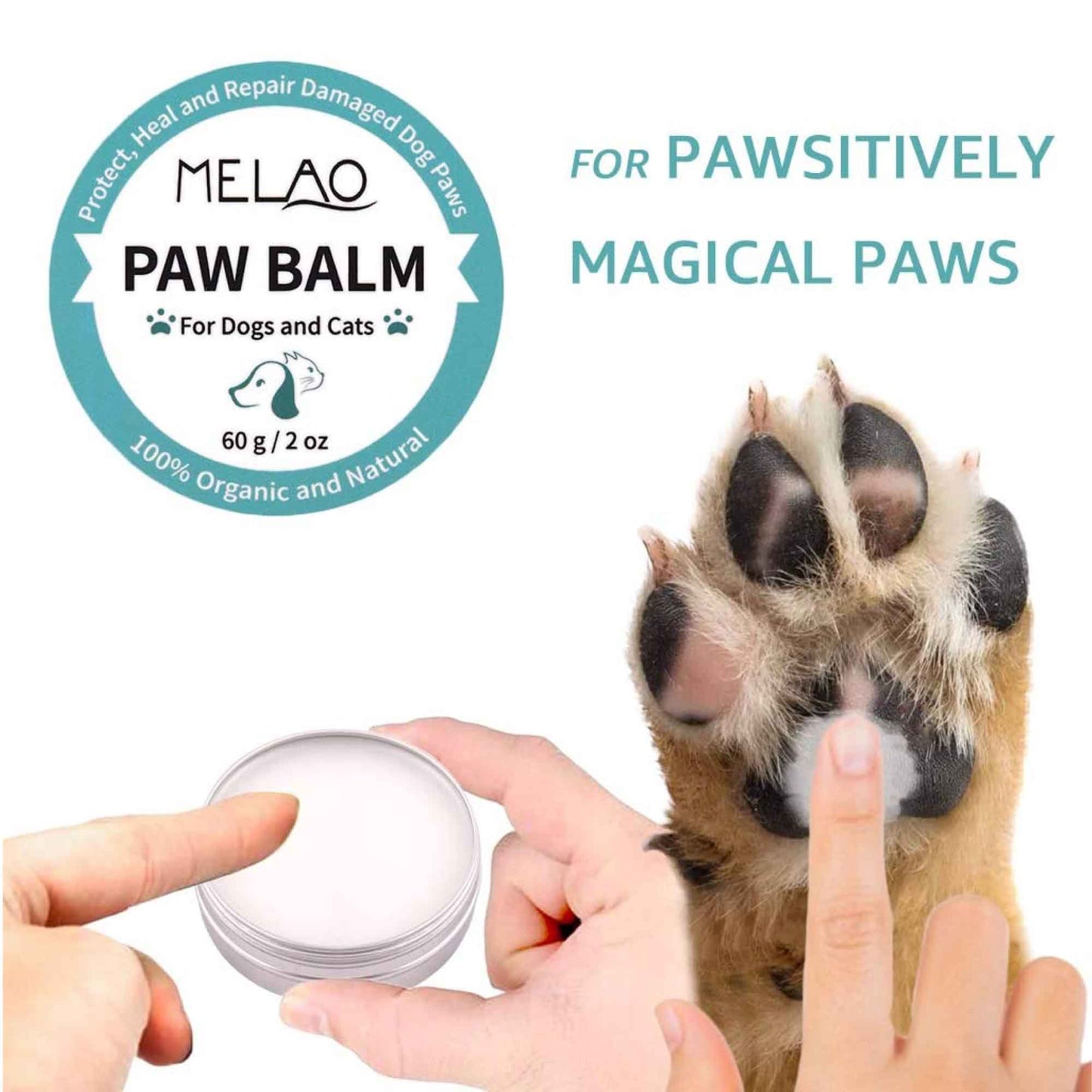Pet Paw Balm - for Dogs & Cats - 100% Natural