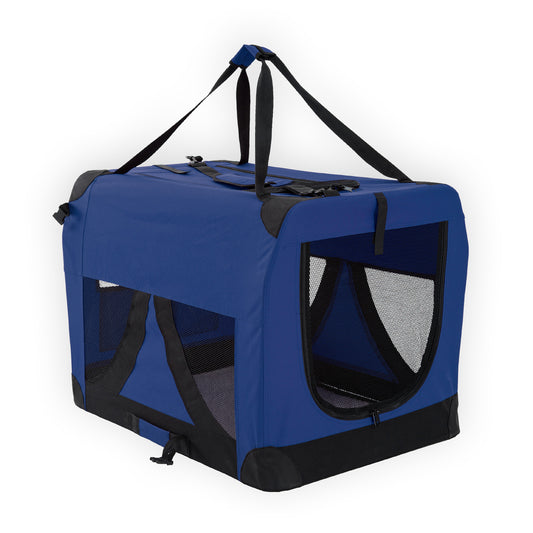 Paw Mate Portable Soft Crate Carrier - Blue L