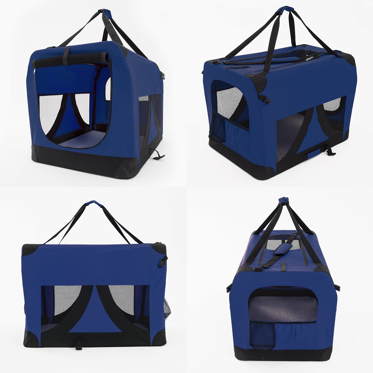 Paw Mate Portable Soft Crate Carrier - Blue L