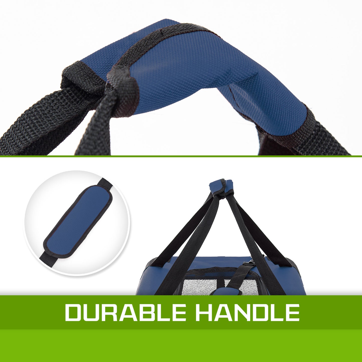 Paw Mate Portable Soft Crate Carrier - Blue L