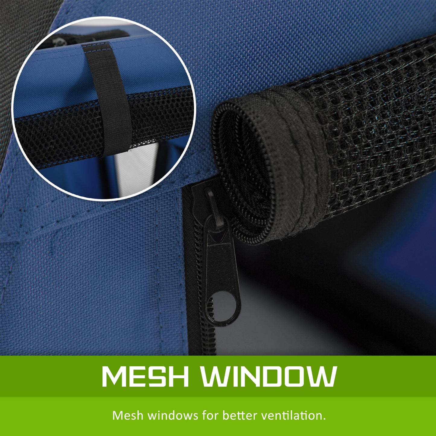 Paw Mate Portable Soft Crate Carrier - Blue L