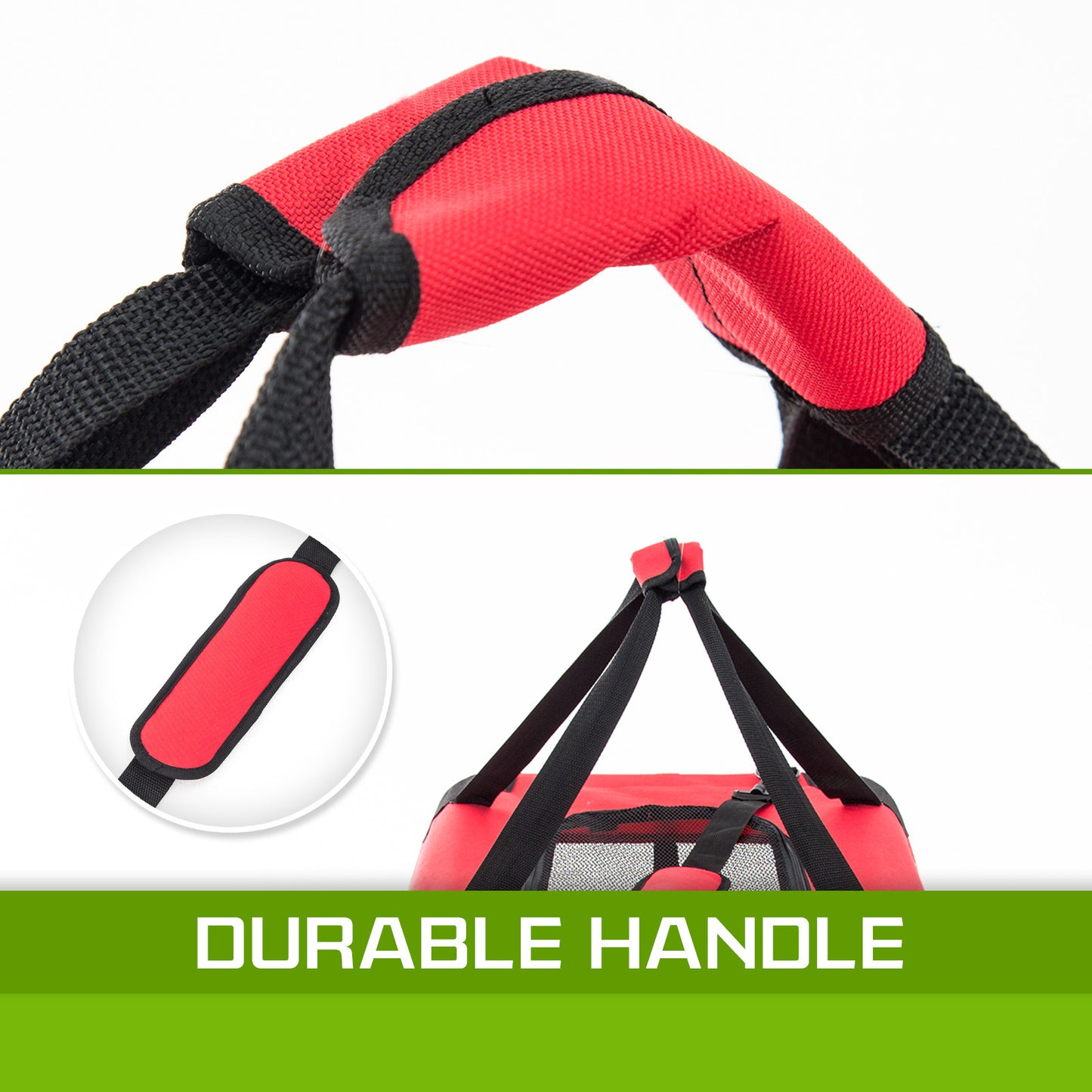 Paw Mate Portable Soft Dog Crate Carrier- Red L