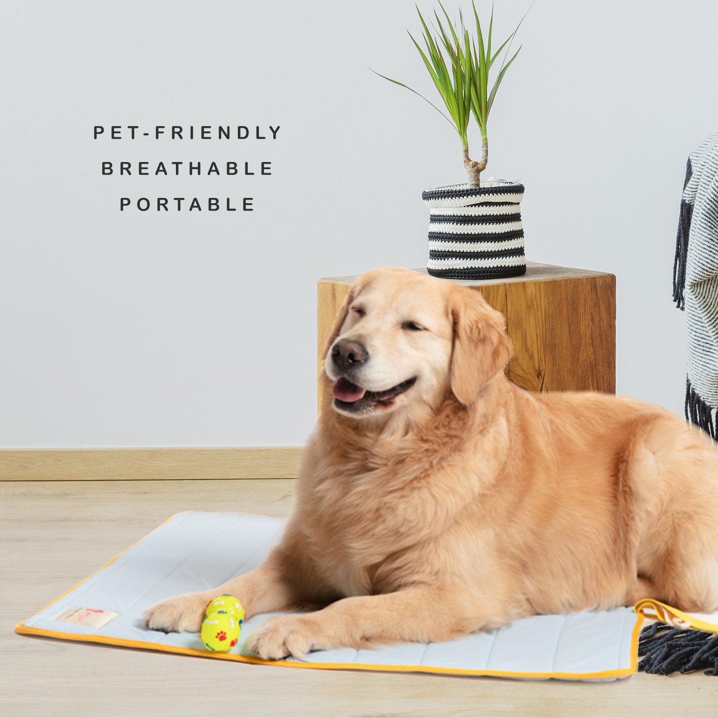 Pet Dog Cooling Mat Non-Slip Travel Roll Up Cool Pad Bed Outdoor - Beige L