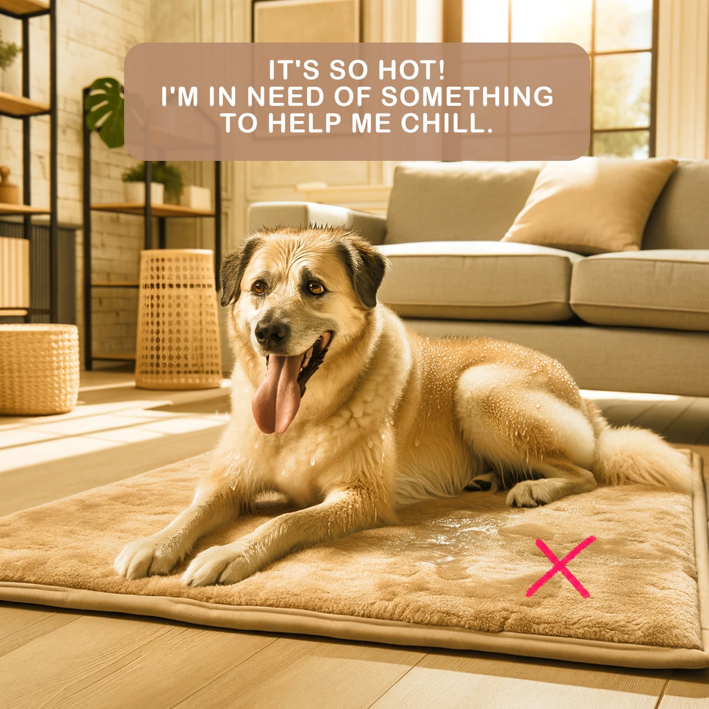 Pet Dog Cooling Mat Non-Slip Travel Roll Up Cool Pad Bed Outdoor - Pink L