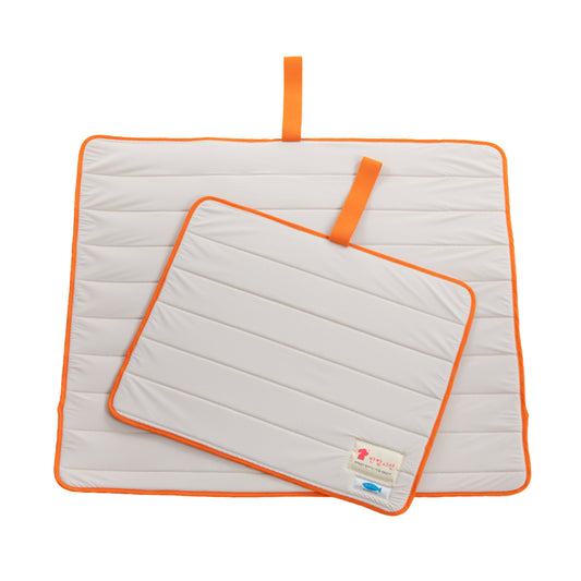 Pet Dog Cooling Mat Non-Slip Travel Roll Up Cool Pad Bed Outdoor - Beige M