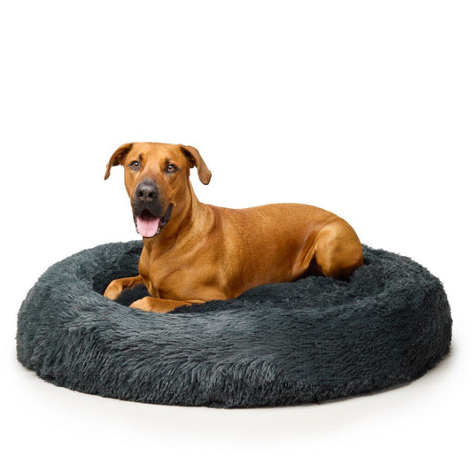 Fur King "Nap Time" Calming Dog Bed - Grey - XL