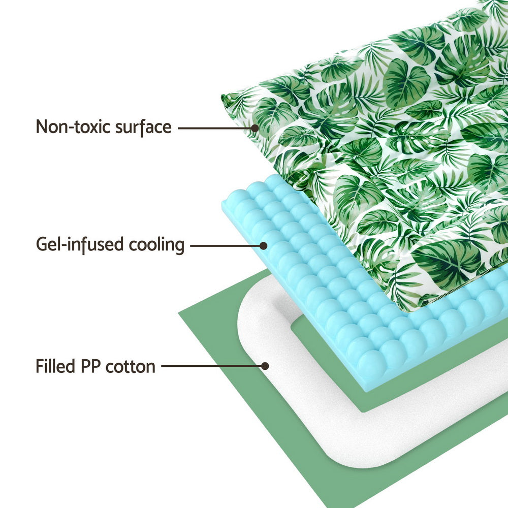 i.Pet Self-Cooling Gel Pet BED- Summer Pad for Dogs & Cats - Green Large