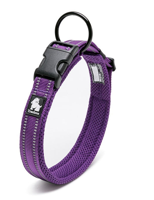 Heavy Duty Reflective Collar - Purple L