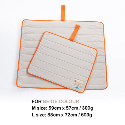 Pet Dog Cooling Mat Non-Slip Travel Roll Up Cool Pad Bed Outdoor - Beige L