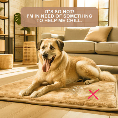 Pet Dog Cooling Mat Non-Slip Travel Roll Up Cool Pad Bed Outdoor - Pink L